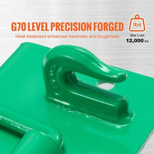 Gancio di traino forgiato in acciaio Grado 70, con piastra posteriore e anello di fissaggio, compatibile con accessori di controllo, per benna trattore, 5/16 pollici, confezione da 2 - Product Image 2