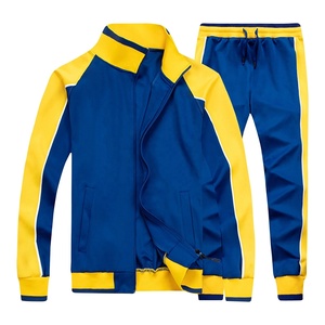 Poliéster Unisex lujo apilado chándal hombres Sudadera con capucha Jogger conjunto invierno grueso liso personalizado ropa deportiva chándal - Product Image 1