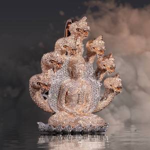 Pendentif personnalisé Bouddha en moissanite, plaqué rhodium, argent 925, serti de pierres, bijoux unisexe - Product Image 1