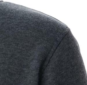 Blouson Bomber Polaire Homme Color Block à Capuche Fermeture Éclair Décontracté Automne Coupe Slim Respirant Devant Tricoté Polyester - Product Image 4