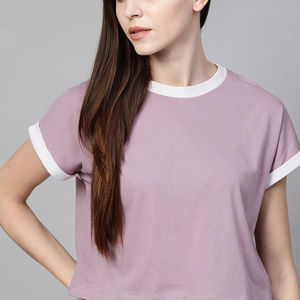 Crop tops pour femmes OEM/ODM, impression de logo personnalisée, crop tops pour femmes streetwear, t-shirts légers à séchage rapide OEM - Product Image 6