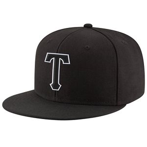 Casquette Snapback Ajustable en Tissu Satiné Brodé 3D Noir et Blanc Personnalisée pour les Voyages en Plein Air et la Plage - Product Image 1