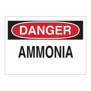 Señal de Seguridad Industrial de Amoníaco Brady DANGER, Impresa en PVC con Protección UV para Áreas de Riesgo en Interiores/Exteriores - Product Image 2
