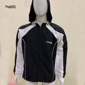 OEM Wholesale Custom <b>Summer</b> Thin Outdoor <b>Jackets</b> Running Hooded Windbreaker <b>Jacket</b> For <b>Men</b> crinkle fabric - Product Image 2