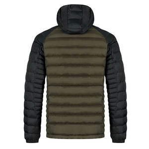 Custom <b>Men</b> Plus Sizes Winter Stand Collar Solid Color Waterproof Front Hooded Zipper Casual Outdoor High Quality Puffer Jacket - Product Image 3