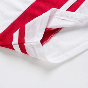 Maillot de hockey sur glace pour homme, 100% coton, coupe ajustée, col en V, manches courtes, respirant, chemise de sport - Product Image 4