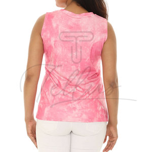 เสื้อกล้ามผู้หญิงแบบไร้ตะเข็บลาย Tie & Dye แห้งเร็ว ระบายอากาศได้ดี ผ้าสเตรช เหมาะสำหรับโยคะ ฤดูใบไม้ผลิ สวมใส่สบายๆ ลาย Tie & Dye - Product Image 2