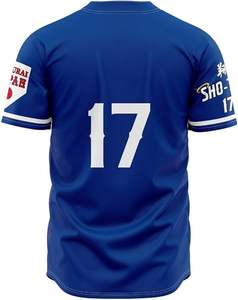 Venta al por mayor de camisetas de béisbol lisas y baratas, personalizadas, transpirables, para hombre. - Product Image 6