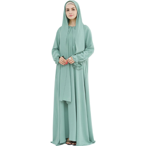 Nuevo Modelo de Vestido Abaya Musulmán Modesto para Mujer, Tela de Chifón Vintage, Manga Larga, Largo hasta el Tobillo, Precio Razonable - Product Image 3