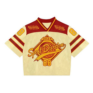 Camiseta de fútbol de malla extragrande personalizada de alta calidad, camiseta retro de fútbol, camisetas de malla para hombre, camiseta de fútbol de malla holgada - Product Image 2