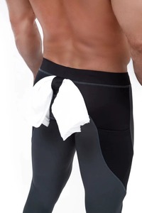 Custom Wholesale Uzas Sports Mens <b>Slim</b> Fit Compression <b>Leggings</b> Full Length Spandex/Polyester Elastic Waist Breathable Quick Dry - Product Image 6