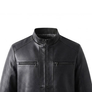 Hot Selling Comfortable <b>Winter</b> Warm Customized Casual Plain Design Men <b>Leather</b> <b>Jackets</b> For Sale - Product Image 5