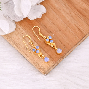 Elegant Opalite Gemstone <b>Earrings</b> Handmade Fashion Jewelry for Women - Product Image 2