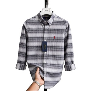 Casual <b>Shirt</b> Short <b>Sleeve</b> Button Checkered Pattern Adult Wear Knitted Fabric 100% Cotton Eco-Friendly Anti-Wrinkle Export BD - Product Image 1