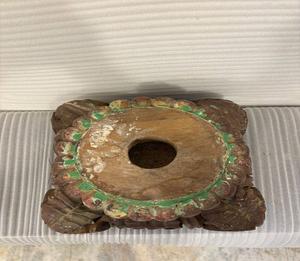 Home Interior Wooden Candle Holder Decorative Furniture Accent Stand Solid <b>Wood</b> <b>Piece</b> for Tabletop Placement Use - Product Image 1