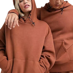 Ensemble de survêtement unisexe personnalisé avec logo, 100 % coton, écologique, épais, grande taille, couleur unie, pour l'automne et l'hiver, avec sweat à capuche - Product Image 4