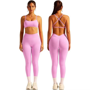 Ensemble de vêtements de sport pour femmes, confortable, respirant, tissu extensible, vêtements de fitness, vêtements d'entraînement - Product Image 4