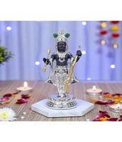 Murti de luxe du Dieu Rama en argent 999, idole spirituelle décorative pour les bénédictions Vastu, le temple domestique, l'énergie positive et les mariages