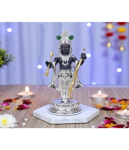 พระรูปพระรามหรูหราเคลือบเงิน 999 สำหรับตกแต่งบ้าน วัด และเสริมพลังบวก พร้อมมอบความเป็นสิริมงคลตามหลักวัสดุศาสตร์วาสตุ - Product Image 3