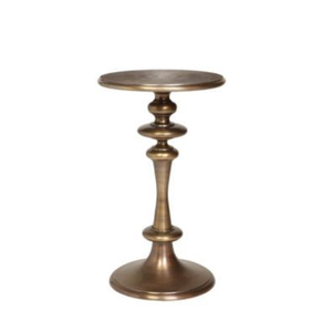 Industrial <b>Iron</b> Pedestal Coffee <b>Table</b> With Round Top And Decorative Base For Living Room Furniture Handmade Side <b>Tables</b> - Product Image 4