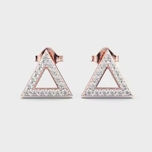 Round Cut Diamond Manufactured Luxury Moissanite <b>Earrings</b> for Women's Certified Sustainable Fine Available For Sale - Product Image 4