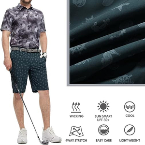 Pantalones cortos de golf para hombre, tela ligera de alto rendimiento, absorbe la humedad, transpirable, cómodo para el verano - Product Image 3