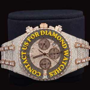 Ultra Luxurious Chronograph Round Dial Moissanite Diamond Classic Features Man's Made Full Iced Hip Hop Fashion Studded Watch - Product Image 3