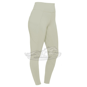 Leggings de equitación para mujer, ropa ecuestre, cintura alta, silicona, asiento completo, pantalones de montar a caballo - Product Image 1