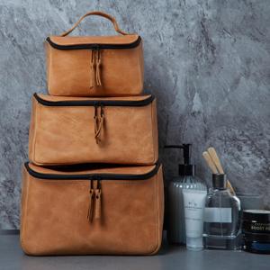 Custom Hanging Genuine Leather Toiletry <b>Bag</b> <b>Travel</b> <b>Wash</b> Dopp Kit Waterproof Men Cosmetic Shaving Organizer <b>Bag</b> LYG-0123 - Product Image 3