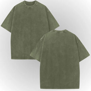 Camiseta de tela gruesa 100% algodón premium, hecha a medida, con lavado ácido y estilo oversized, y camiseta transpirable de estilo urbano para hombres y mujeres. - Product Image 4
