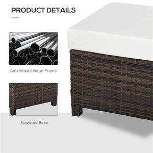 Tavolino da Caffè in Rattan, Elegante Arredo da Giardino per Vivere All'Aperto - Product Image 4