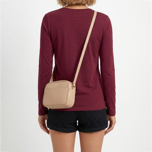 Blusa de Mujer con Cuello en V, Color Sólido, Informal, Transpirable, Corte Regular, para Todas las Temporadas, Manga Larga - Product Image 3