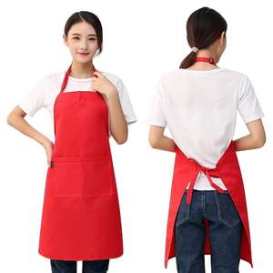 Cotton Reusable Dirt-proof Waterproof Sleeveless <b>Aprons</b> for Unisex Adult Large <b>Pockets</b> Solid Color Adjustable for Cooking - Product Image 1