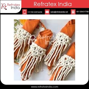 Anillos de Servilleta de Macramé de Lujo Contemporáneos y Elegantes con Soporte Decorativo de Última Moda al por Mayor para Banquetes de Boda y Hoteles - Product Image 6
