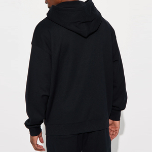 Sweat-shirt à capuche pour homme, noir, broderie lion, coupe oversize, polaire, design avant, décontracté, hiver, 100% coton, coupe-vent, respirant - Product Image 6