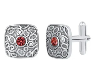 Boutons de manchette personnalisés de luxe pour hommes |   Boutons de manchette en acier inoxydable et argent sterling 925 |   Bijoux de manchette pour chemise de mariage en gros - Product Image 1