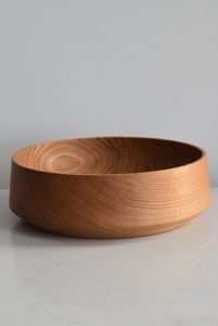 Grand saladier en bois d'acacia naturel de qualité supérieure, fait main, pour servir des fruits, des collations, des soupes, des salades, vaisselle de cuisine rustique - Product Image 3