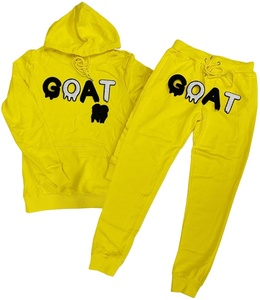 Sweat à capuche personnalisé de haute qualité en molleton 100% coton français, couleur personnalisée, unisexe, avec broderie en chenille, sweat à capuche zippé surdimensionné pour hommes - Product Image 1