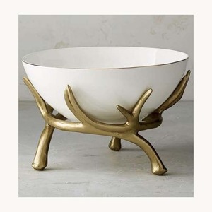 Tazón de Metal para Servir Dulces, Elegante y Lujoso, Tazón para Frutas y Bocadillos, Artículo de Decoración Moderna para el Hogar, Personalizable - Product Image 2