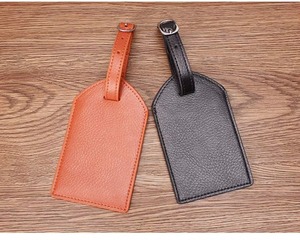 Étiquettes de bagages en cuir de vachette classiques de luxe, faites à la main, en cuir pleine fleur, résistantes à l'eau, légères pour le voyage - Product Image 4