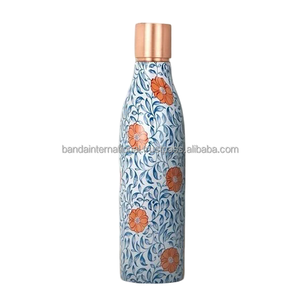 Botella de cobre de alta calidad con adhesivo y acabado pulido para beber y uso en la cocina, botella de cobre a prueba de fugas. - Product Image 2