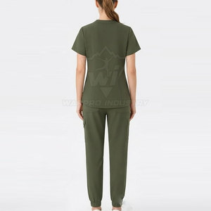 Dependable Women Healthcare Clothing Comfortable Nursing <b>Scrub</b> <b>Set</b> For Hospitals Clinics Laboratories And Medical Teams - Product Image 4