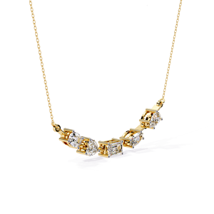 สร้อยคอเพชรทองคำขาว AMBER JEWELS T-2100 ประดับเพชรทรงบริลเลียนต์ตรงกลาง รูปทรงผสมผสาน ได้รับการรับรองจาก IGI สไตล์คลาสสิกสำหรับทุกเพศ - Product Image 2