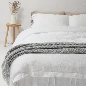 Classic Natrual Linen Bedding Set Flax Luxury Stripe Northern Europe Wholesale Bedding Sets - Product Image 3