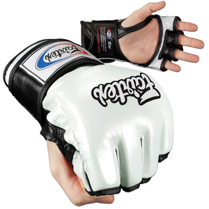 ถุงมือ MMA Fairtex รุ่นใหม่ คุณภาพดีที่สุด ดีไซน์ล่าสุด อุปกรณ์ต่อสู้สำหรับการต่อสู้แบบ Grappling หนัง PU แบบครึ่งนิ้ว ปิดด้วยแถบตีนตุ๊กแก - Product Image 1