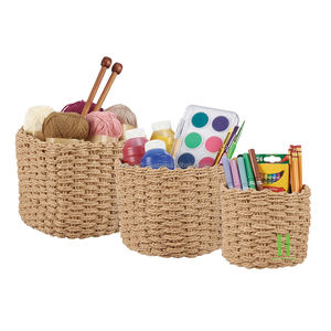 Panier de rangement en rotin écologique Éléphant Conceptions OEM Personnaliser le panier de rangement en rotin Boho de HNH Craft Meilleur prix - Product Image 5