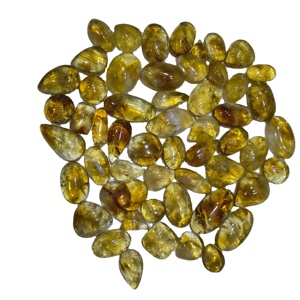 KHUSHI <b>GEMS</b> <b>STONE</b> Natural Citrine Oval Cut Gemstone Golden Yellow From Rajasthan 20-45mm for Jewelry Making - Product Image 1