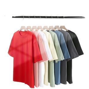 Camiseta de Cuello Redondo Ajustada de 230G para Hombre y Mujer, Color Sólido, a la Moda, con Logotipo Personalizado OEM, Precio de Fábrica China Bangladesh - Product Image 1