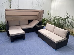 Conjunto de sofá de mimbre de diseño moderno para interiores/exteriores, el mejor precio para casa de campo, Villa, Hotel, muebles de jardín hechos en Vietnam - Product Image 2