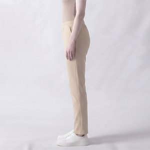 Pantalon de survêtement sport pour femme, taille mi-haute, avec cordon de serrage, couleur unie, coupe droite, décontracté, respirant, séchage rapide, style crayon, pour l'automne, Fourniture OEM - Product Image 3